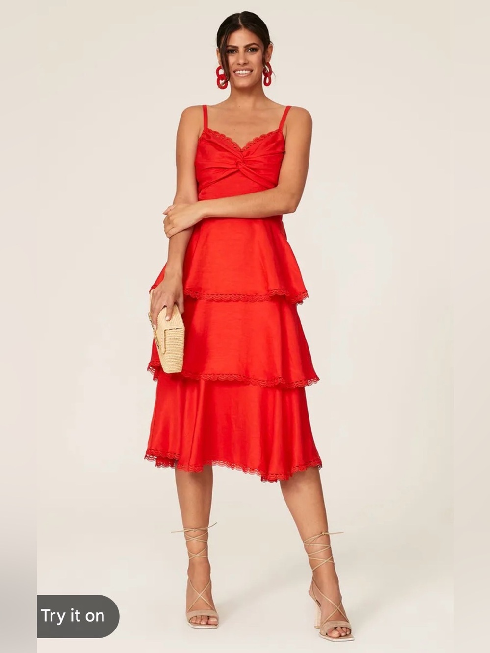 Marchesa Notte Tiered Dress
